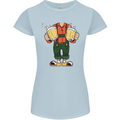 Octoberfest Man With Beer Womens Petite Cut T-Shirt Light Blue