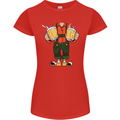 Octoberfest Man With Beer Womens Petite Cut T-Shirt Red