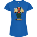 Octoberfest Man With Beer Womens Petite Cut T-Shirt Royal Blue
