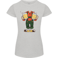 Octoberfest Man With Beer Womens Petite Cut T-Shirt Sports Grey