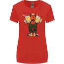 Octoberfest Man With Beer Womens Wider Cut T-Shirt Red