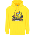 Octopus Drummer Drumming Drum Funny Childrens Kids Hoodie Yellow