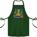 Octopus Drummer Drumming Drum Funny Cotton Apron 100% Organic Forest Green