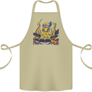 Octopus Drummer Drumming Drum Funny Cotton Apron 100% Organic Khaki