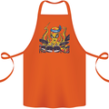 Octopus Drummer Drumming Drum Funny Cotton Apron 100% Organic Orange