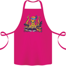 Octopus Drummer Drumming Drum Funny Cotton Apron 100% Organic Pink