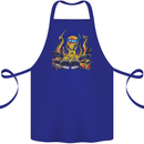 Octopus Drummer Drumming Drum Funny Cotton Apron 100% Organic Royal Blue