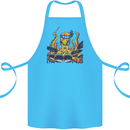 Octopus Drummer Drumming Drum Funny Cotton Apron 100% Organic Turquoise