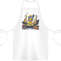 Octopus Drummer Drumming Drum Funny Cotton Apron 100% Organic White