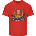 Octopus Drummer Drumming Drum Funny Kids T-Shirt Childrens Red