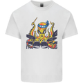 Octopus Drummer Drumming Drum Funny Kids T-Shirt Childrens White