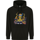 Octopus Drummer Drumming Drum Funny Mens 80% Cotton Hoodie Black