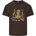 Octopus Drummer Drumming Drum Funny Mens Cotton T-Shirt Tee Top Dark Chocolate