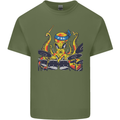 Octopus Drummer Drumming Drum Funny Mens Cotton T-Shirt Tee Top Military Green
