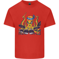 Octopus Drummer Drumming Drum Funny Mens Cotton T-Shirt Tee Top Red