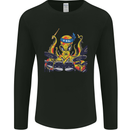 Octopus Drummer Drumming Drum Funny Mens Long Sleeve T-Shirt Black