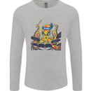 Octopus Drummer Drumming Drum Funny Mens Long Sleeve T-Shirt Sports Grey