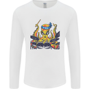 Octopus Drummer Drumming Drum Funny Mens Long Sleeve T-Shirt White