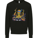 Octopus Drummer Drumming Drum Funny Mens Sweatshirt Jumper Black
