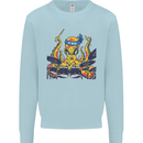 Octopus Drummer Drumming Drum Funny Mens Sweatshirt Jumper Light Blue