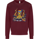 Octopus Drummer Drumming Drum Funny Mens Sweatshirt Jumper Maroon
