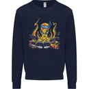 Octopus Drummer Drumming Drum Funny Mens Sweatshirt Jumper Navy Blue