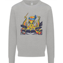 Octopus Drummer Drumming Drum Funny Mens Sweatshirt Jumper Sports Grey