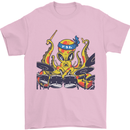 Octopus Drummer Drumming Drum Funny Mens T-Shirt Cotton Gildan Light Pink