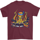 Octopus Drummer Drumming Drum Funny Mens T-Shirt Cotton Gildan Maroon