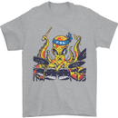 Octopus Drummer Drumming Drum Funny Mens T-Shirt Cotton Gildan Sports Grey