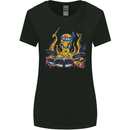 Octopus Drummer Drumming Drum Funny Womens Wider Cut T-Shirt Black