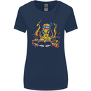 Octopus Drummer Drumming Drum Funny Womens Wider Cut T-Shirt Navy Blue