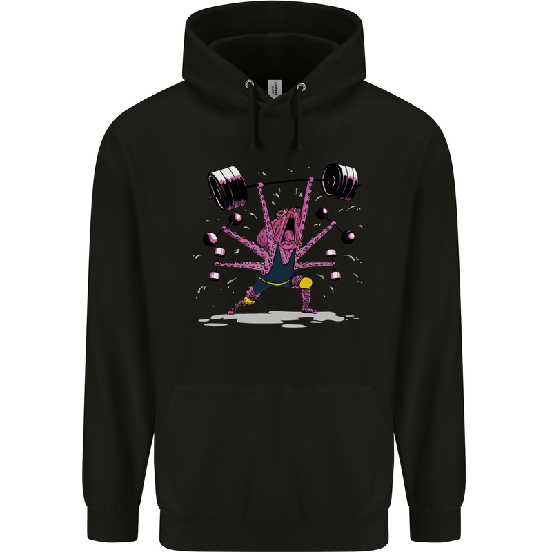 Octopus Gym Training Top Bodybuilding Childrens Kids Hoodie Black