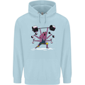 Octopus Gym Training Top Bodybuilding Childrens Kids Hoodie Light Blue