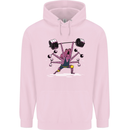 Octopus Gym Training Top Bodybuilding Childrens Kids Hoodie Light Pink