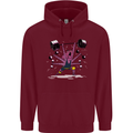 Octopus Gym Training Top Bodybuilding Childrens Kids Hoodie Maroon