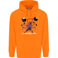 Octopus Gym Training Top Bodybuilding Childrens Kids Hoodie Orange
