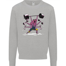 Octopus Gym Training Top Bodybuilding Kids Sweatshirt Jumper Sports Grey