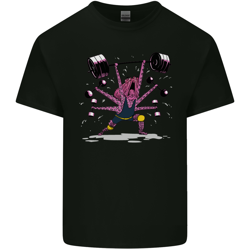 Octopus Gym Training Top Bodybuilding Kids T-Shirt Childrens Black