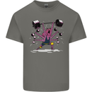 Octopus Gym Training Top Bodybuilding Kids T-Shirt Childrens Charcoal