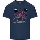 Octopus Gym Training Top Bodybuilding Kids T-Shirt Childrens Navy Blue