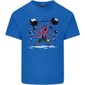 Octopus Gym Training Top Bodybuilding Kids T-Shirt Childrens Royal Blue