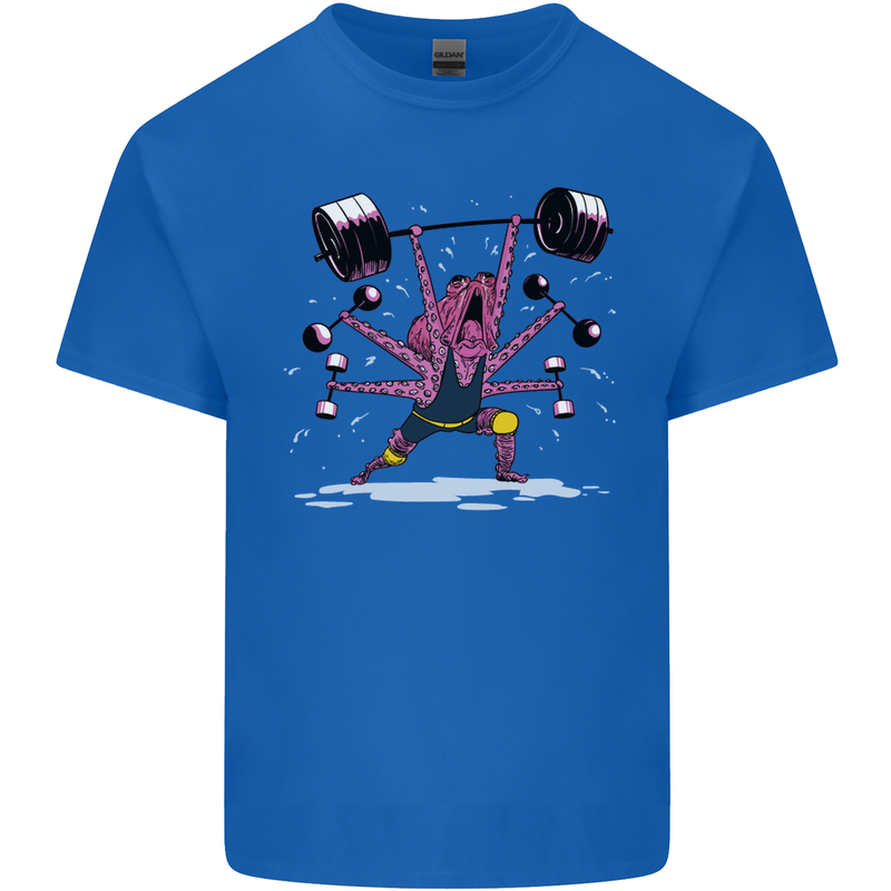 Octopus Gym Training Top Bodybuilding Kids T-Shirt Childrens Royal Blue