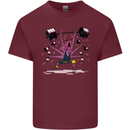 Octopus Gym Training Top Bodybuilding Mens Cotton T-Shirt Tee Top Maroon