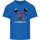 Octopus Gym Training Top Bodybuilding Mens Cotton T-Shirt Tee Top Royal Blue