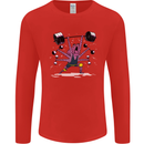 Octopus Gym Training Top Bodybuilding Mens Long Sleeve T-Shirt Red