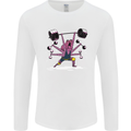 Octopus Gym Training Top Bodybuilding Mens Long Sleeve T-Shirt White