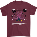 Octopus Gym Training Top Bodybuilding Mens T-Shirt Cotton Gildan Maroon