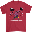 Octopus Gym Training Top Bodybuilding Mens T-Shirt Cotton Gildan Red