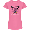 Octopus Gym Training Top Bodybuilding Womens Petite Cut T-Shirt Azalea